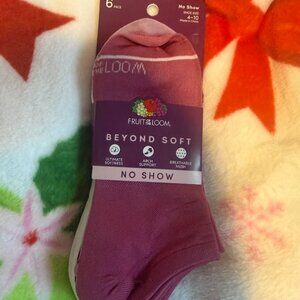 Fruit of the Loom Beyond Soft Women's No Show Socks